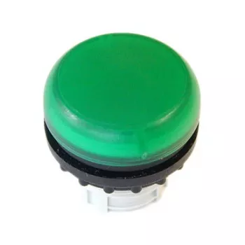Eaton M22-L-G plakans zaļš indikatora priekšējais elements, 22,5 mm, IP66/IP67/IP69K
