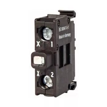 Eaton M22-LEDC-W balts LED elements, pamatnes montāža, 12-230V AC/DC, 8-15mA, skrūvju spailes