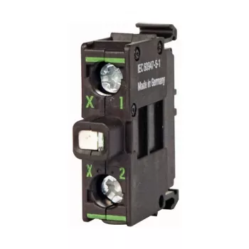 Eaton M22-LEDC230-G Zaļš LED indikatora elements, 230 V maiņstrāva, skrūvju spailes, melns, IP66
