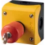 Eaton M22-PVS/KC11/IY Avārijas apturēšanas slēdzis ar sēņu formas galvu un atslēgas darbību, 1NC/1NO, 22.5mm, IP66, sarkans