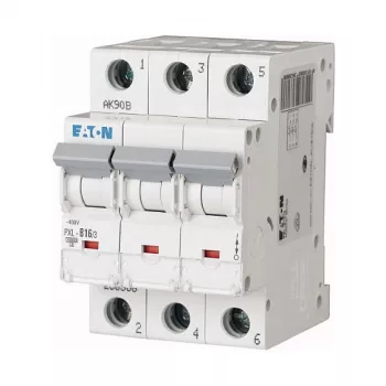 Eaton PXL-C16/3 miniatūrais automātslēdzis C raksturlīkne 3-polīgs 16A 10kA 236426