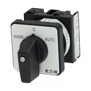 Eaton T0-1-15431/E 1-polīgs kameras slēdzis 20A, 690V maiņstrāva, melns/pelēks, priekšējā montāža, IP65