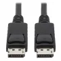 EATON Tripp Lite Series DisplayPort kabelis ar fiksējošiem savienotājiem, 4K 60 Hz (vīriešu/vīriešu), melns, 10 pēdas (3,05 m)