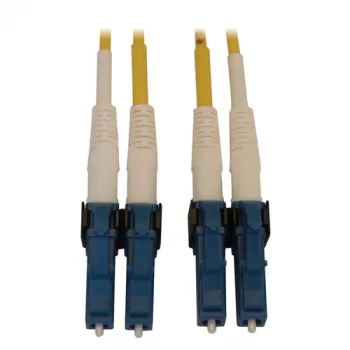 Eaton Tripp Lite sērija N370X-01M 400G dupleksais vienmodas 9/125 OS2 pārslēdzams optiskās šķiedras kabelis (LC/UPC M/M, 1m, LSZH, dzeltens)