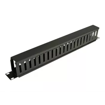 Eaton Tripp Lite Series Rack Enclosure Horizontal Cable Manager (Finger Duct) 1URM - Melns - 1U - 19 collas