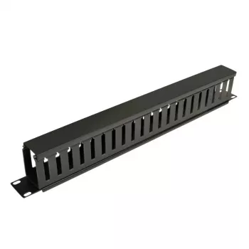 Eaton Tripp Lite Series Rack Enclosure Horizontal Cable Manager (Finger Duct) 1URM - Melns - 1U - 19 collas