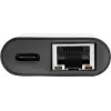 Eaton Tripp Lite U436-06N-GB-C USB-C uz Gigabit Ethernet adapteris ar USB-C PD uzlādi - Thunderbolt 3 - melns