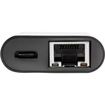 Eaton Tripp Lite U436-06N-GB-C USB-C uz Gigabit Ethernet adapteris ar USB-C PD uzlādi - Thunderbolt 3 - melns