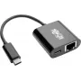 Eaton Tripp Lite U436-06N-GB-C USB-C uz Gigabit Ethernet adapteris ar USB-C PD uzlādi - Thunderbolt 3 - melns