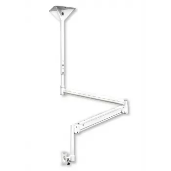EDBAK MSA01w-B augstumā regulējams griestu stiprinājums ar pagriežamu roku 10-29 inch displejiem, 15 kg, melns