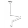 EDBAK MSA01w-B augstumā regulējams griestu stiprinājums ar pagriežamu roku 10-29 inch displejiem, 15 kg, melns