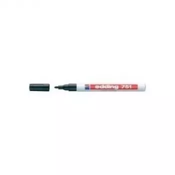 Edding e-751 spīdīgais krāsas marķieris melns 1-2 mm 04BLK751-1001