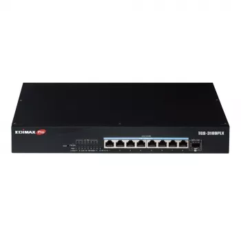 Edimax Pro TGS-3109PLX 9 portu tīmekļa viedais Multi-Gigabit PoE++ komutators ar 8x 2.5G un 1x 10G SFP+