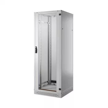 EFB 19 collu tīkla skapis komplekts PRO 42U, 800x1000 mm, RAL7035, 4 ventilatoru jumta bloks, barošanas bloks + pamatne