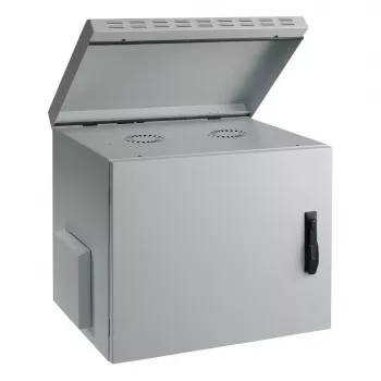EFB 19 collu sienas skapis IP55 12U stikla durvis dziļums 600 mm RAL7035