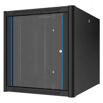EFB 19 inch sienas stiprinājuma skapis 26U, 800mm dziļums, RAL9005 Jet Black