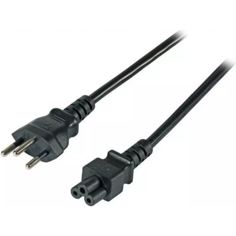 EFB EK495.1,8 Šveices Type 12 uz IEC C5 barošanas kabelis, 1,8 m, melns, 3 x 0,75 mm²