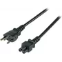 EFB EK495.1,8 Šveices Type 12 uz IEC C5 barošanas kabelis, 1,8 m, melns, 3 x 0,75 mm²