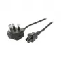 EFB EK499.1,8 UK strāvas kabelis BS 1363A uz IEC C5 1.8m melns 3x0.75mm²
