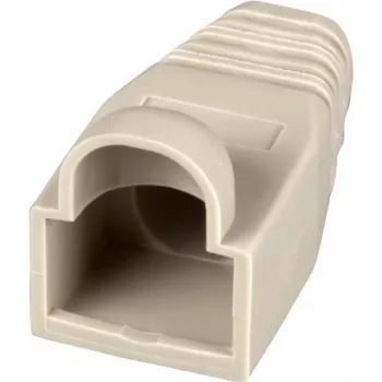 EFB Electronics Network Cable Boots RJ45 Beige Snagless Latch Protection Pack of 100