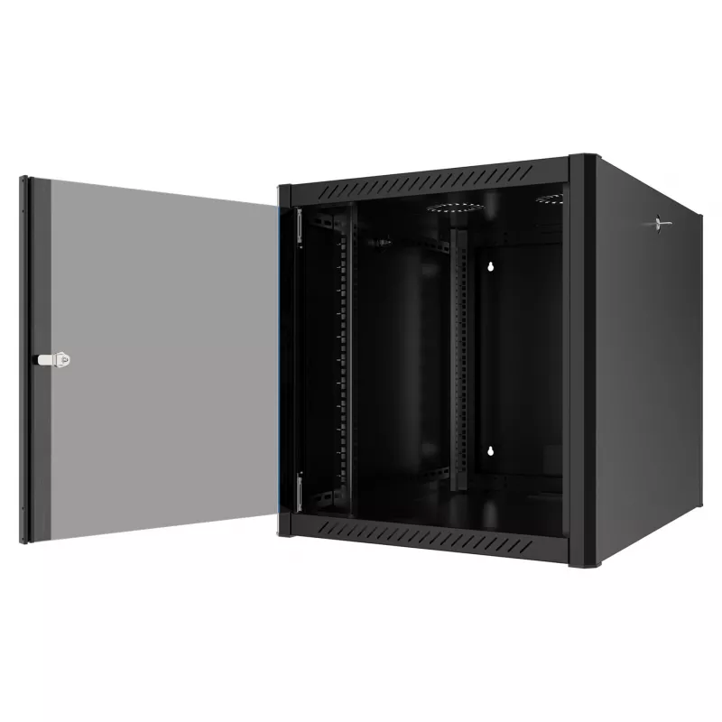 EFB Elektronik 19 collu sienas stiprinājuma korpuss 16HE, dziļums 800 mm, iepriekš samontēts, RAL 9005