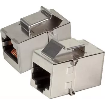 EFB Elektronik 37508.1V2 RJ45 Keystone adapteris, nerūsējošais tērauds, IP68, Cat.6, ekranēts, panelī montējams