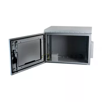 EFB Elektronik 691707IP55.2G - 19 inch 7U IP55 sienas skapis, pelēks (RAL 7035), 600x600x400 mm, 100 kg slodze