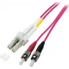 EFB Elektronik Duplex Jumper LC-ST 50/125µm OM4 LSZH Erika Violet 2.0mm 3m optiskais kabelis