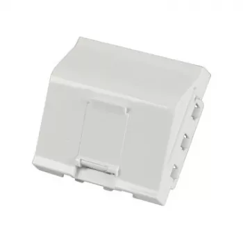 EFB ELEKTRONIK ET-25027 45x45mm Keystone vāciņš, 1 porta leņķa izeja, tīri balts (RAL 9010)