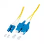 EFB Elektronik O0360.1-1.2 Fiber Optic Patch Cable 1 m LC Duplex to SC Duplex OS2 Single-mode Yellow