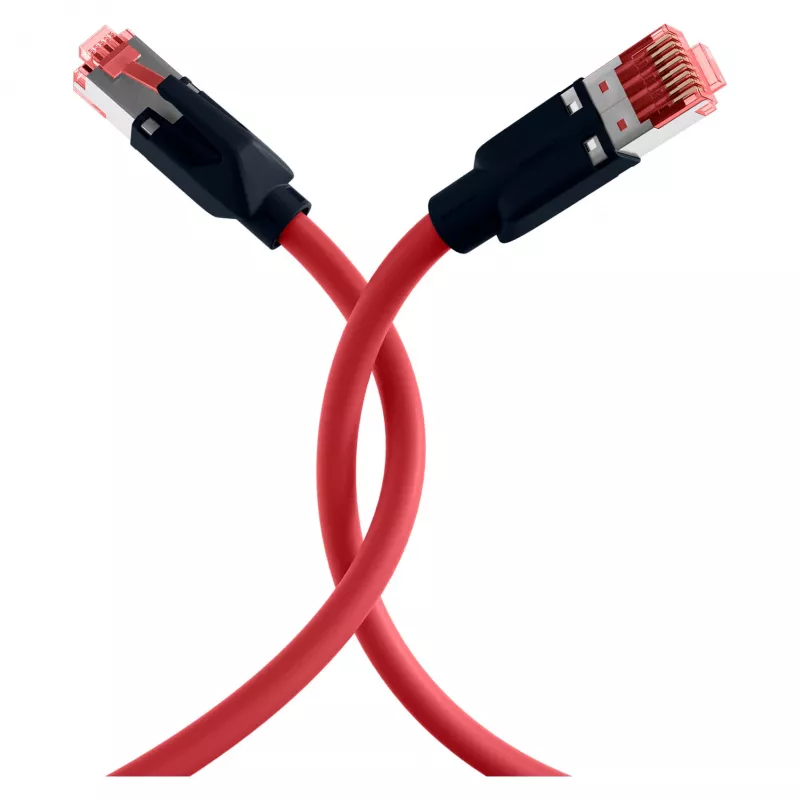 EFB ELEKTRONIK RJ45 savienojuma kabelis Cat.6A S/FTP PUR Draka UC900 TM21 sarkans 0,25 m