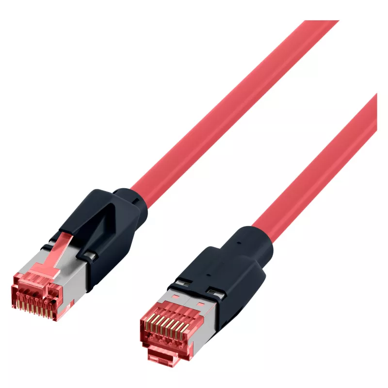 EFB ELEKTRONIK RJ45 savienojuma kabelis Cat.6A S/FTP PUR Draka UC900 TM21 sarkans 0,25 m