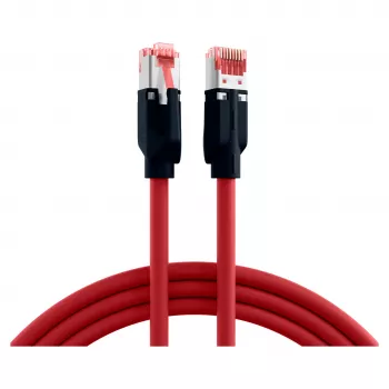 EFB ELEKTRONIK RJ45 savienojuma kabelis Cat.6A S/FTP PUR Draka UC900 TM21 sarkans 0,25 m