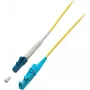 EFB-Elektronik Simplex optiskās šķiedras savienojuma kabelis E2000 APC uz LC UPC OS2 3m dzeltens LSZH 9/125µm O0863.3