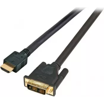 EFB HighSpeed HDMI+ kabelis ar Ethernet, HDMI A uz DVI-D 18+1 vīrišķais, 20 m, melns K5432.20V2