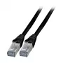 EFB K5538SW.7,5 Cat.6A S/FTP TPE komutācijas kabelis RJ45 7.5m melns