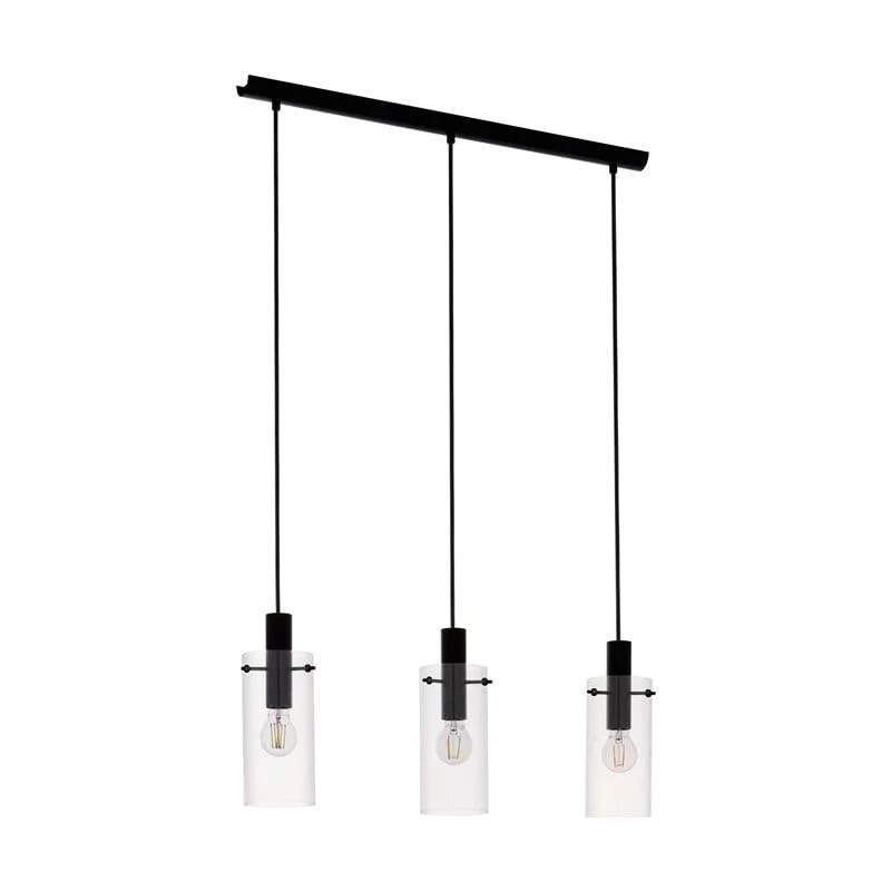 EGLO Carlton 1 melns un vara E27 piekaramā lampa