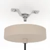 EGLO ROMAZZINA piekaramā lampa, 1 x E27, bēša auduma abažūrs, tērauds, IP20, regulējama, maks. 60W