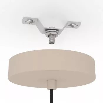 EGLO ROMAZZINA piekaramā lampa, 1 x E27, bēša auduma abažūrs, tērauds, IP20, regulējama, maks. 60W