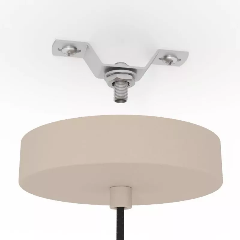 EGLO ROMAZZINA piekaramā lampa, 1 x E27, bēša auduma abažūrs, tērauds, IP20, regulējama, maks. 60W