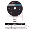 Einhell 230 x 2,0 mm plānie griešanas diski leņķa slīpmašīnām, 10 gab. iepakojums 711524