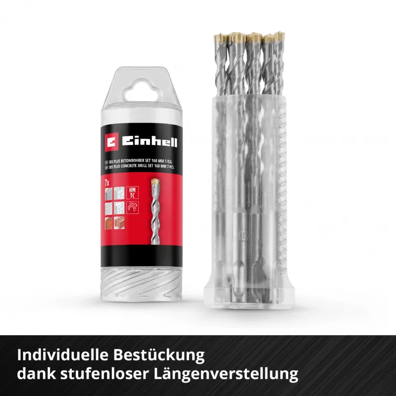 Einhell 265510 SDS-plus āmura urbjkomplekts, 7 gab., Ø 6-14 mm, 160 mm