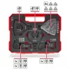 Einhell 708135 XL-PLUS-CASE BiM HSS daudzfunkcionālo instrumentu piederumu komplekts, 10 gabali