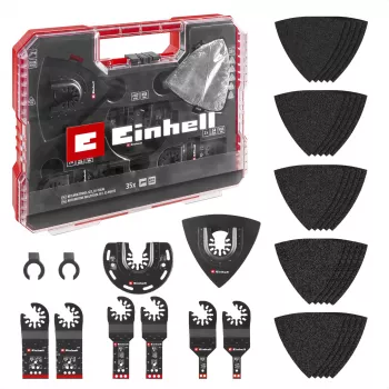 Einhell 708135 XL-PLUS-CASE BiM HSS daudzfunkcionālo instrumentu piederumu komplekts, 10 gabali