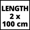 Einhell alumīnija vadotnes sliede 2x1000mm (4502118)
