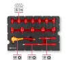 Einhell E-Case VDE Instrumentu kārba 24-daļīgs elektriķa komplekts (sarkans/dzeltens)