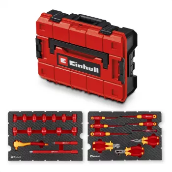 Einhell E-Case VDE Instrumentu kārba 24-daļīgs elektriķa komplekts (sarkans/dzeltens)