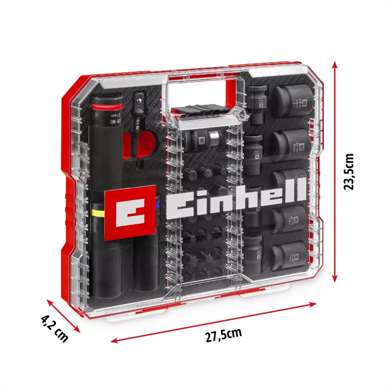 Einhell Trieciena uzgaļu un ligzdu komplekts 1/2 inch 32 daļas XL futrālī