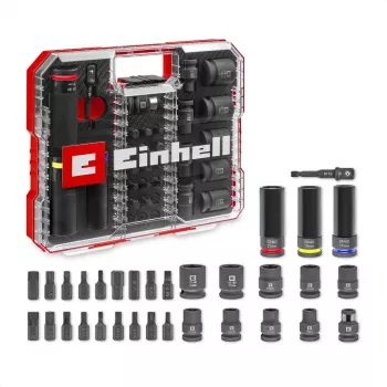 Einhell Trieciena uzgaļu un ligzdu komplekts 1/2 inch 32 daļas XL futrālī