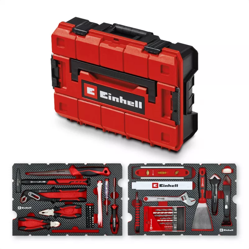 EINHELL-KWB E-Case Renovācijas instrumentu komplekts, 78 daļas (Melns/Sarkans)